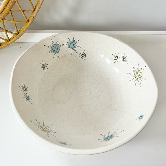 Vintage Midcentury Franciscan Starburst 12" Large Salad Serving Bowl Ovenware - Picture 3 of 10